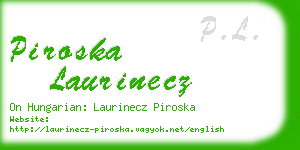piroska laurinecz business card